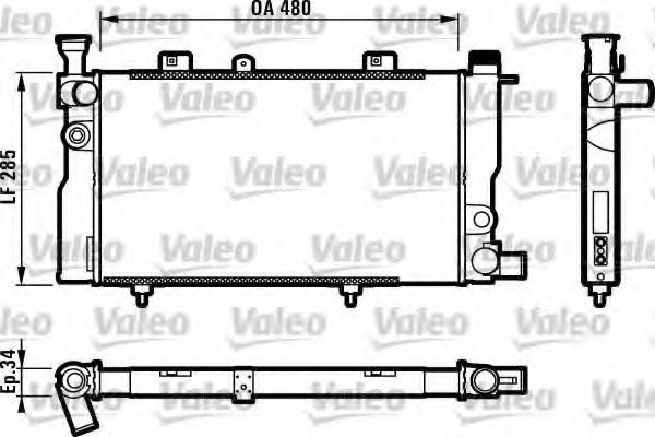 VALEO 732062 Radiator, engine cooling